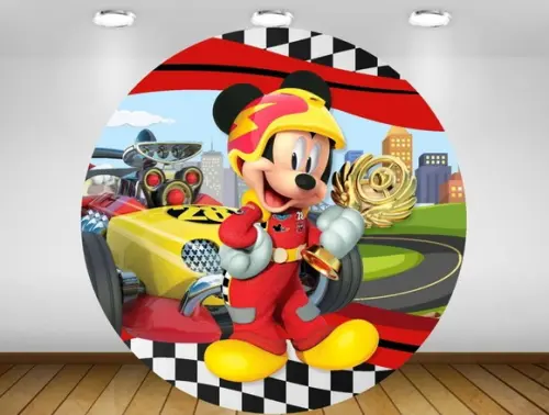Painel Mickey Aventuras sobre Rodas 1,20M - IMPRESSÃO LONA