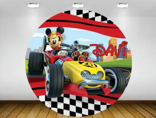 Painel Mickey Aventuras sobre Rodas 1,20M - IMPRESSÃO LONA