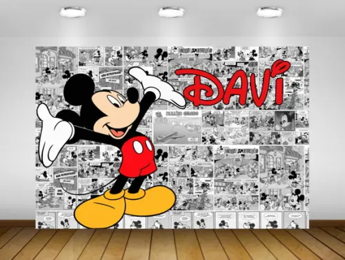 Painel Mickey Quadrinhos 1,50x1M - IMPRESSÃO LONA