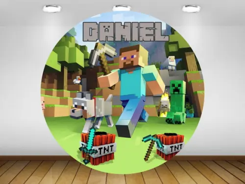 Painel minecraft 1,20M - IMPRESSÃO LONA
