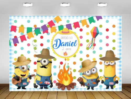 Painel minions 1,50x1M - IMPRESSÃO LONA