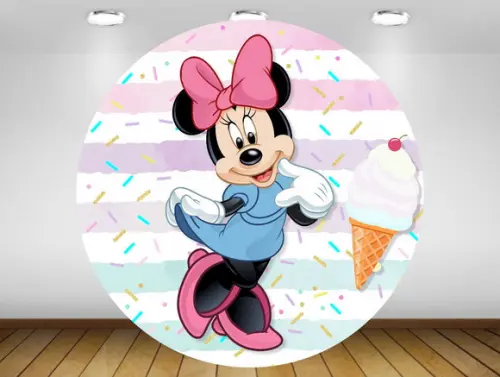 Painel Minnie sorveteria 1,20M - IMPRESSÃO LONA