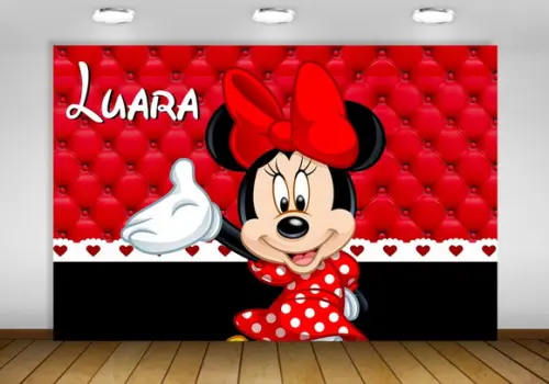 Painel Minnie Vermelha 3x2m