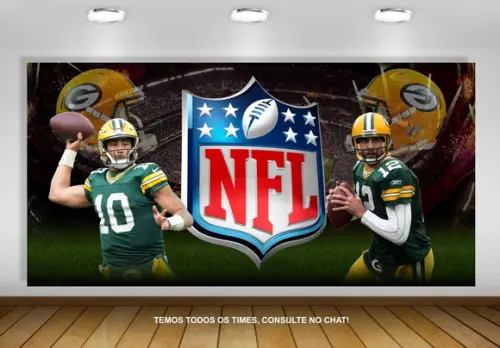 Painel Nfl Futebol Americano Green Bay Packers 2x1m