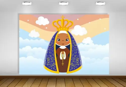 Painel Nossa Senhora Aparecida Ave Maria 1,50x1m