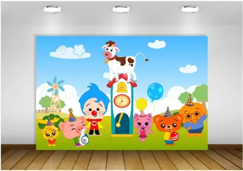 Painel Palhaço Tic Tac Plim Plim 2x1,50m