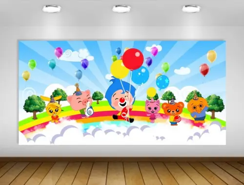 Painel Palhaço Tic Tac Plim Plim 2x1m