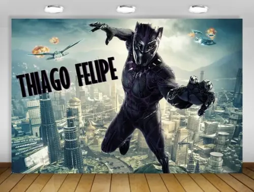 Painel Pantera negra vingadores Super Herói