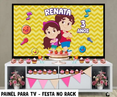 Painel para Tv Maria Clara e Jp Festa no Rack - Digital