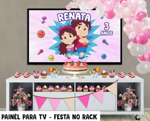 Painel para TV maria clara e jp Festa no Rack - Digital