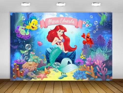 Painel Pequena Sereia Ariel 1,50x1m