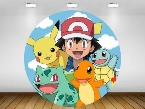 Painel Pokémon 1,50m - Impressão Lona