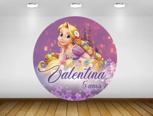 Painel Rapunzel 1,20M - IMPRESSÃO LONA