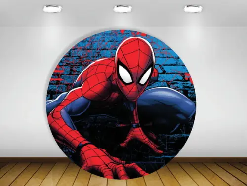 Painel redondo Homem Aranha