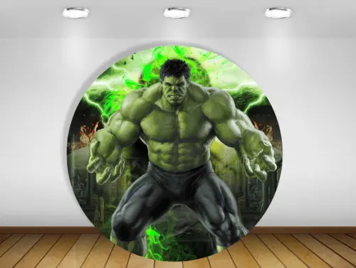 Painel redondo Hulk