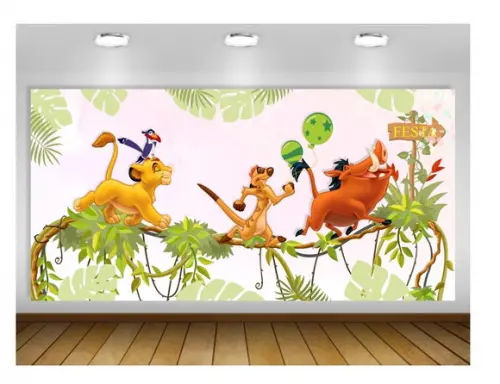 Painel Rei Leão 2x1m - Impressão Lona