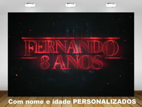 Painel Stranger Things 1,50x1M - IMPRESSÃO LONA
