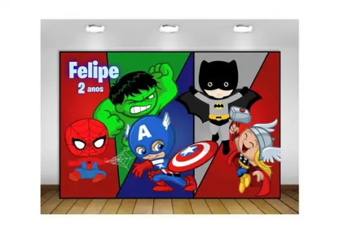 Painel super heróis baby