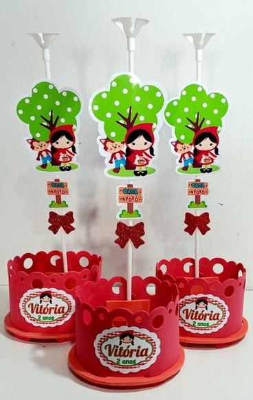 Centro de Mesa Chapeuzinho Vermelho Enfeite Mesa