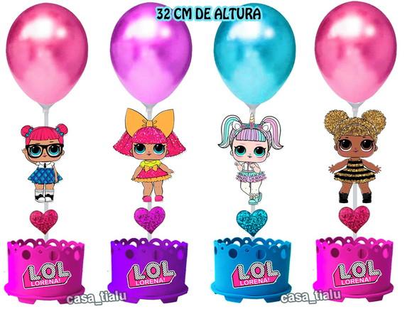Centro de Mesa Lol Surprise Enfeite de Mesa Lol Surprise