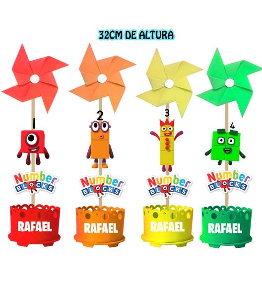 Centro de Mesa Number Blocks Enfeite de Mesa Numberblocks
