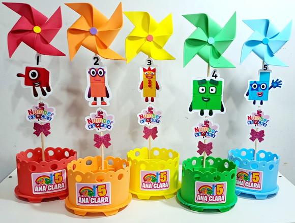 Centro de Mesa Number Blocks Enfeite de Mesa Numberblocks