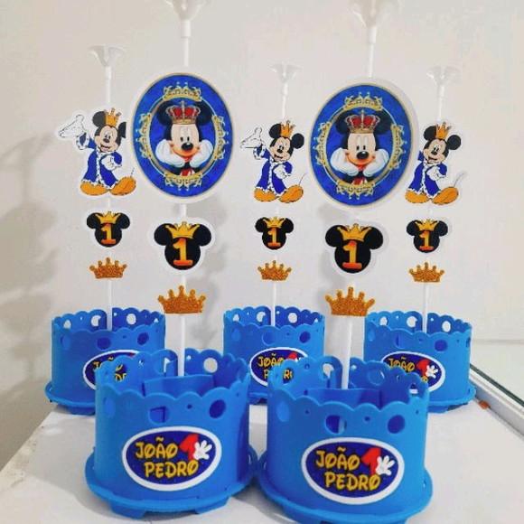 Centro Enfeite de Mesa Mickey Realeza