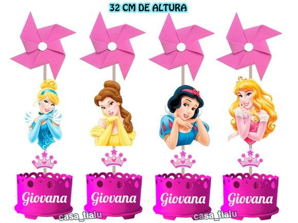 Enfeite de Mesa Princesas Disney Centro de Mesa Princesas