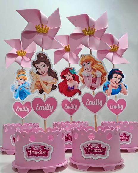 Enfeite de Mesa Princesas Disney Centro de Mesa Princesas