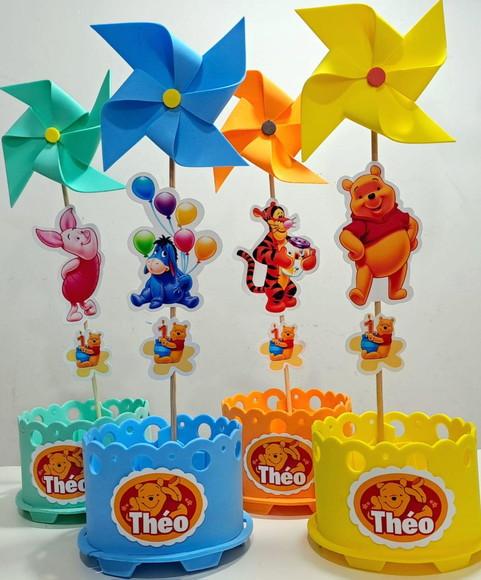 Enfeite de Mesa Ursinho Pooh Centro Mesa Ursinho Pooh