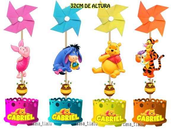 Enfeite de Mesa Ursinho Pooh Centro Mesa Ursinho Pooh