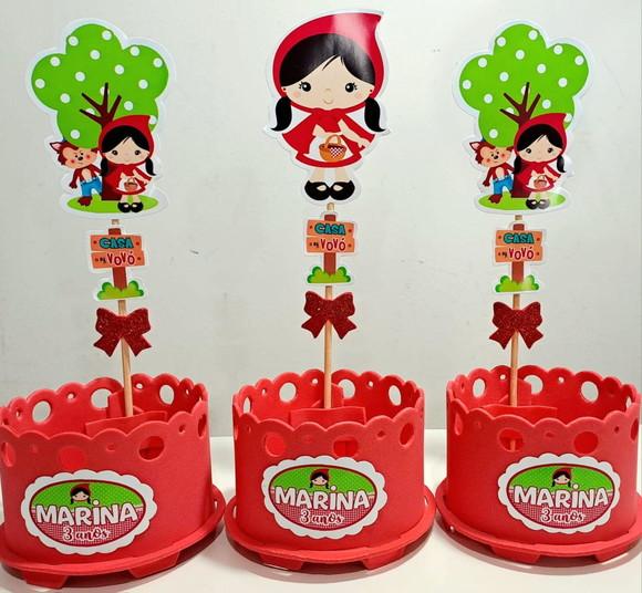 Enfeite Mesa Chapeuzinho Vermelho Centro Mesa Lembrancinha