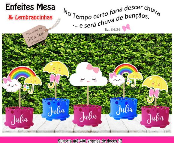 Enfeite Mesa Chuva de Amor Benção Lembrancinha Centro Mesa