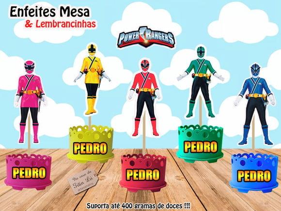 Enfeite Mesa Power Rangers Centro Mesa Lembrancinhas