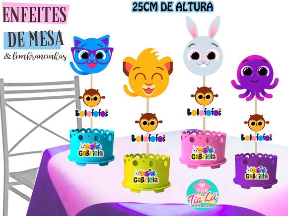 Kit Enfeite de Mesa Bolofofos Centro de Mesa Bolofofos