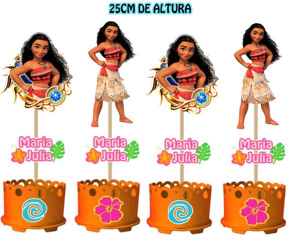 Kit Lembrancinha Moana Centro Enfeite de Mesa Moana
