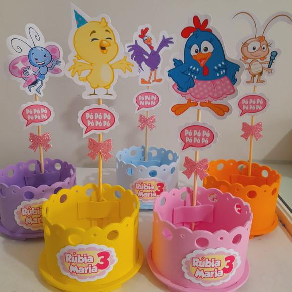 Kit Lembrancinha Galinha Pintadinha Candy Color Kit Festa