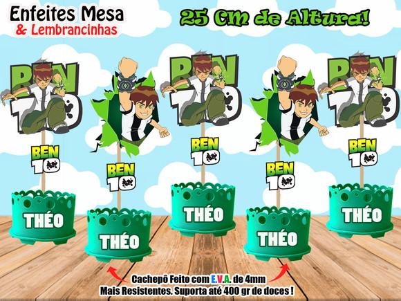Lembrancinha Ben10 Enfeite Mesa Ben 10 Centro Mesa Ben 10