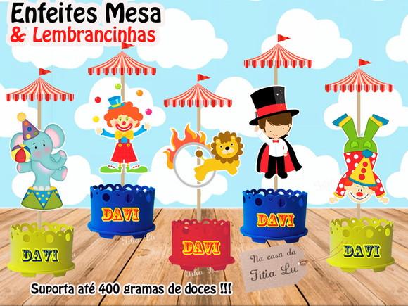 Lembrancinha Circo Enfeite Mesa Centro Mesa Circo