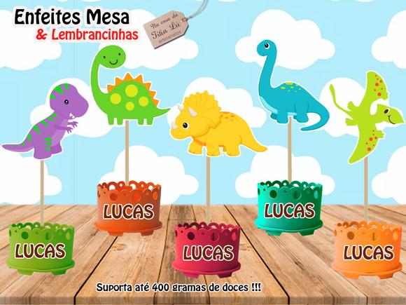 Lembrancinha Dinossauro Baby Enfeite Mesa Centro Mesa