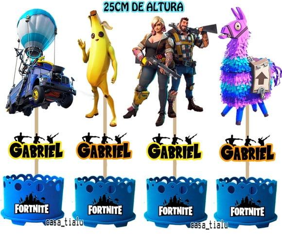 Lembrancinha Fortnite Enfeite Mesa Fortnite Centro Mesa