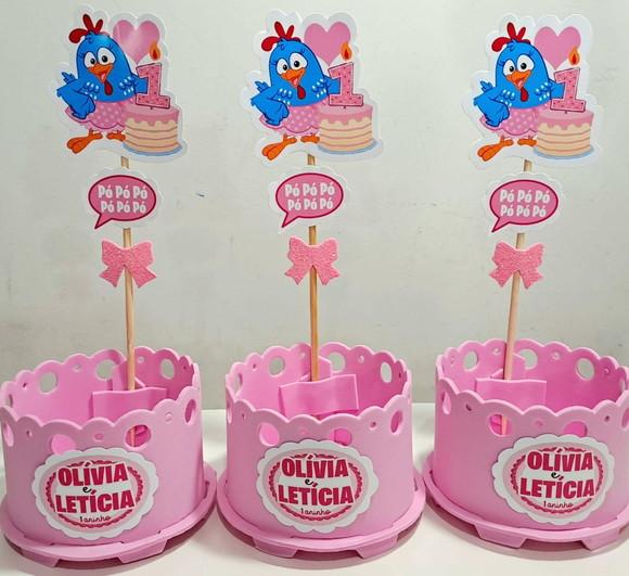 Lembrancinha Galinha Pintadinha Enfeites Centro de Mesa