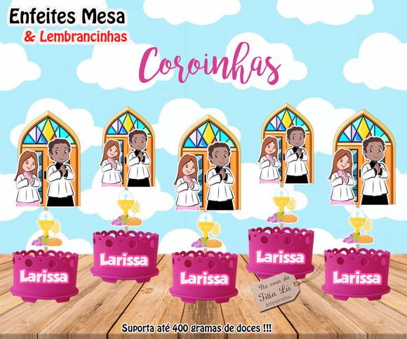 Lembrancinha Igreja Crisma Coroinha Enfeite Mesa Centro Mesa