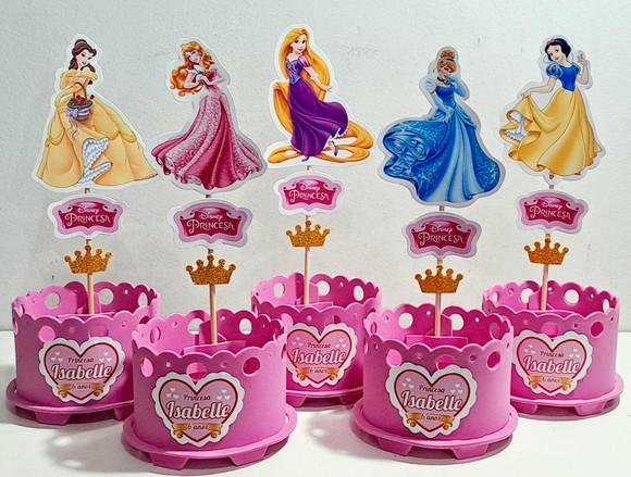 Lembrancinha Personalizada Princesas Disney Centro Mesa Enfe