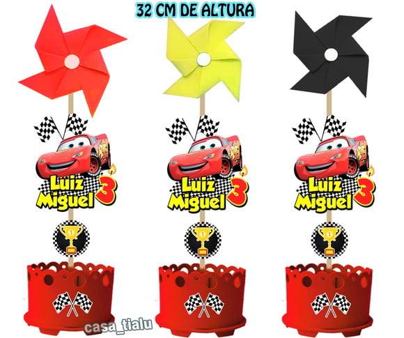 Centro de Mesa Carros Enfeite de Mesa Macqueen Lembrancinha