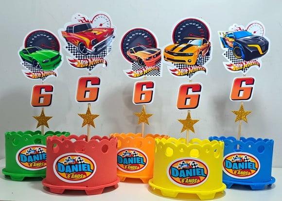 Centro de Mesa Hotwheels Enfeite de Mesa Hotwheels