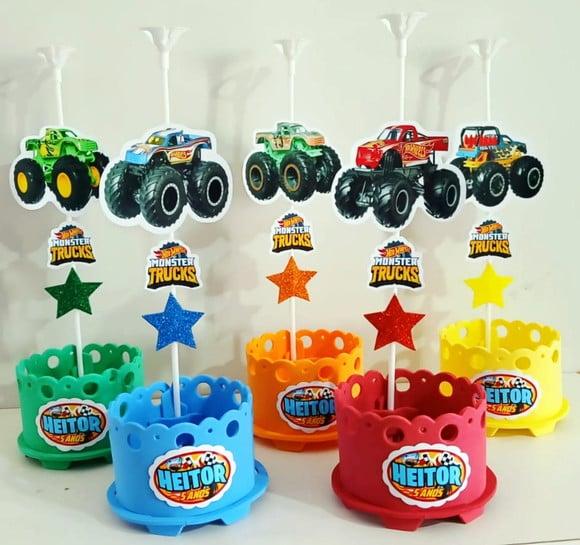 Centro de Mesa Hotwheels Enfeite Mesa Hotwheels