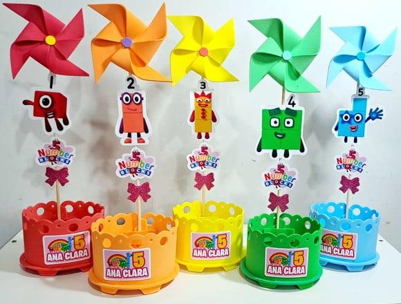 Centro de Mesa Number Blocks Enfeite de Mesa Numberblocks