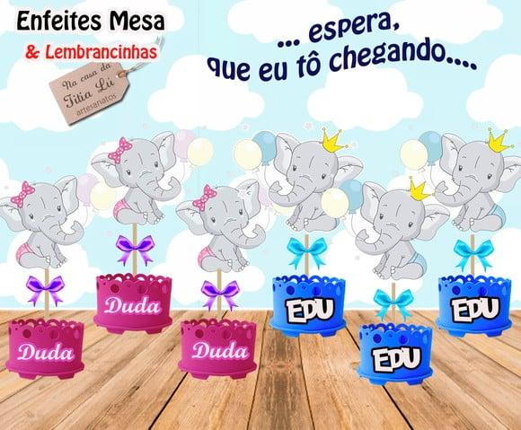 Enfeite Cha Revelacao Ursinho Ursinha Princesa Lembrancinha