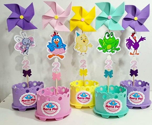Enfeite de Mesa Galinha Pintadinha Centro de Mesa Galinha